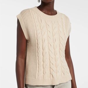 Varley cream pixie sweater knit vest size Xl